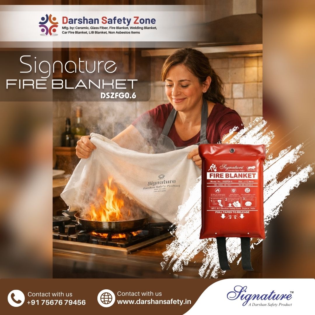 High-temperature fiberglass fire blanket by Darshan Safety Zone