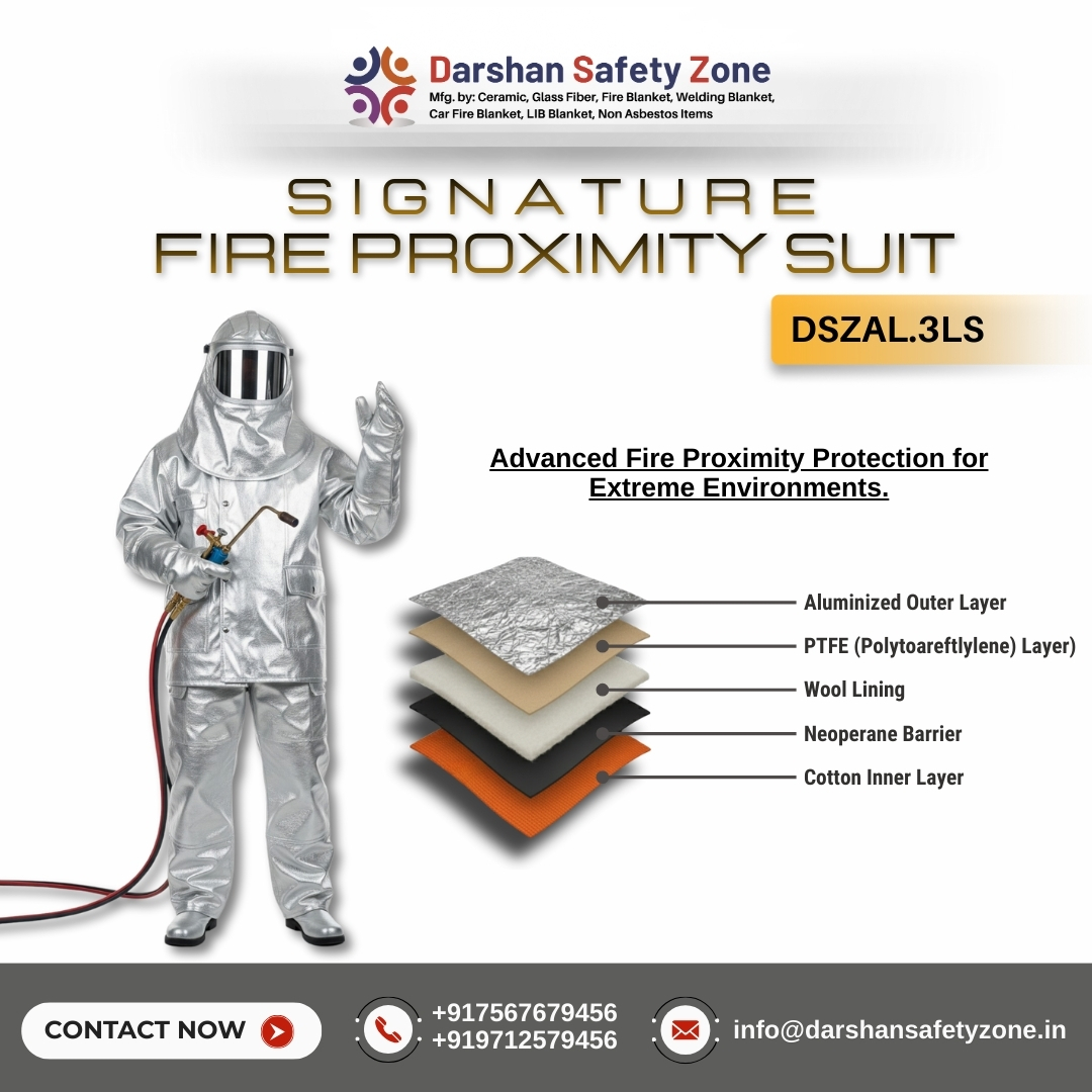 Signature Aluminized Fire Proximity Suit DSZAL.3LS for extreme heat and radiant fire protection in industrial environments