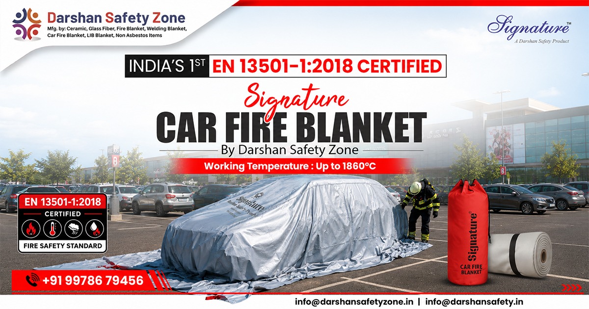 Car Fire Blanket in India | EN 13501-1:2018 Certified | Darshan Safety Zone